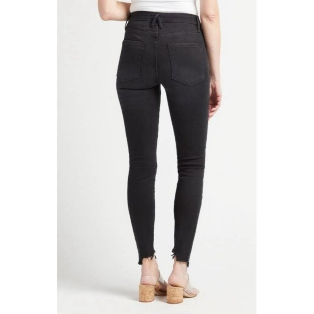 242. Good American Good Waist Crop with Raw Edge Jeans Black 29 - Picture 3 of 3